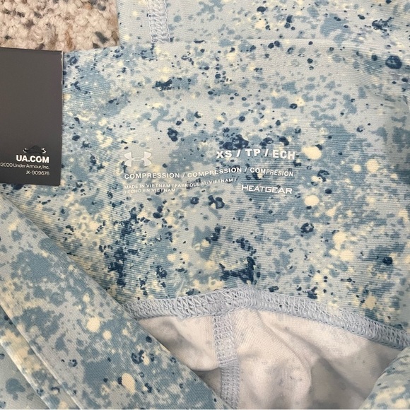 Under Armour Project Rock Heatgear Womens XS Legging Blue Athletic Compression - Picture 8 of 10
